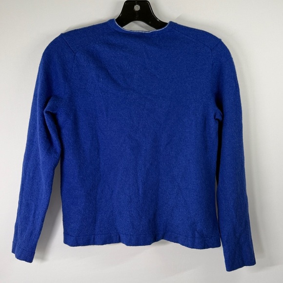 Neiman Marcus Royal Blue Cashmere V-Neck Sweater - Size M - Picture 5 of 8